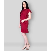 Addyvero - Red Cotton Lycra Womens Bodycon Dress ( Pack of 1 ) - M