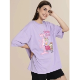 Fabflee Purple Cotton Loose Fit Womens T-Shirt ( Pack of 1 ) - None