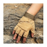 ZAYSOO Beige Nylon Mens Gym Gloves ( Pack of 1 ) - Beige