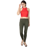 KARARO JEGGINGS - Cotton Blend Skinny Fit Olive Womens Jeggings ( Pack of 2 ) - None