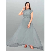 JASH CREATION - Grey Georgette Womens Gown ( Pack of 1 ) - None