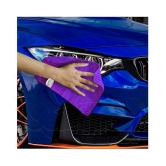 SOFTSPUN Microfiber Cloth -15 pcs - Small - 20x30 cms - 340 GSM Purple - Thick Lint & Streak-Free Multipurpose Cloths -Automotive Microfibre Towels for Car Bike Cleaning Polishing Washing & 