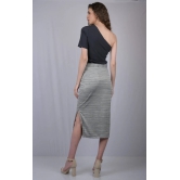 Grey Casual-Fit A-Line Midi Skirt (OTLSKT1002)-Grey / S