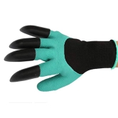 Acrylonitrile Butadiene Styrene ABS Gardening Gloves with Right Hand Fingertips Claws for Pruning, Digging & Planting, Green color