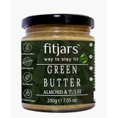 FITJARS Almond Butter with Tulsi ,200 ge Nut butters ,Crunchy Butter ,Bread Spread )