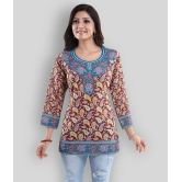 Meher Impex - Brown Crepe Women''s Straight Kurti ( Pack of 1 ) - 4XL