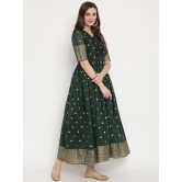 Green Ethnic Motifs Ethnic Maxi Dress