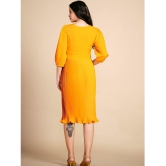 Glomee - Yellow Polyester Womens Fit & Flare Dress ( Pack of 1 ) - None