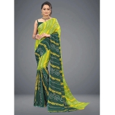 ANAND SAREES - Green Georgette Saree Without Blouse Piece ( Pack of 1 ) - Green