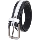 Zacharias Boys Synthetic Leather Belt for kids kb-22 (Black & White; 6-10 Years) (Pack of 1) - None