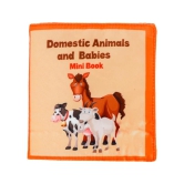 Skyculture? Farm Animals Mini Cloth Book - English Language, Soft Fabric Toy Book for Early Learning