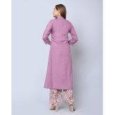 MAUKA - Purple Front Slit Rayon Women''s Stitched Salwar Suit ( Pack of 1 ) - None