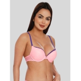 ILRASO - Pink Elastane Lightly Padded Women's Push Up Bra ( Pack of 1 ) - None