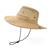 Zacharias Beige Cotton Blend Mens Hat ( Pack of 1 ) - Beige