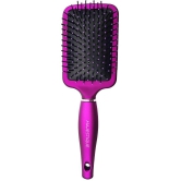 Majestique Purple Paddle Hair Brush Refresh And Extend For All Hair Types Soft Nylon Bristles