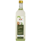 WOW COOKING OILS Certified Organic Virgin Cold Pressed Organic Coconut Cooking Oil 1000 ml ( 1 LTR ) Glass Bottle