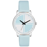 Loretta MT-360 Blue Leather Belt Slim dial Women & Girls Watch