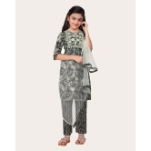 Girls Festive & Party Kurta, Pyjama & Dupatta Set-Black / 11 - 12 Years