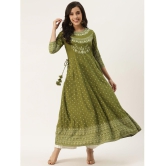 Kbz - Green Rayon Women's Flared Kurti ( Pack of 1 ) - None