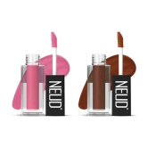 NEUD Matte Liquid Lipstick Combo Of Supple Candy and Oh My Coco With Two Lip Gloss Free