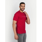 Zeffit - Red Cotton Blend Regular Fit Mens T-Shirt ( Pack of 1 ) - None