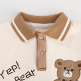 Bear Full Sleeve Two Pcs Set-Brown / 1-2 years / 80cm