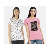 CHOZI - Multi Color Cotton Regular Fit Womens T-Shirt ( Pack of 2 ) - None