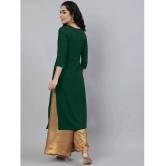 JASH CREATION - Green Rayon Womens Straight Kurti ( Pack of 1 ) - None