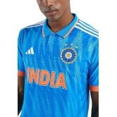 Official Adidas India Cricket ODI Jersey for Men: Breathable Performance Gear with Iconic Tiger Stripes (Colour - BLUE, Size - M) by Total Sporting And Fitness Solutions Pvt Ltd