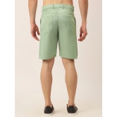 Indian Needle Mens Casual Cotton Solid Shorts-28 / Green