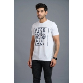 Ride Fast Die Last Printed White T-Shirt for Men L