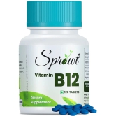 Sprowt Plant Based Vitamin B12|Boost Energy|Good For Nervous System & Brain function|120 Capsules