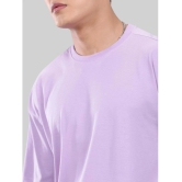 AKTIF Cotton Blend Oversized Fit Solid Half Sleeves Mens T-Shirt - Lavender ( Pack of 1 ) - None