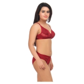 TCG Maroon Lace Bra & Panty Set - 40