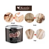 KURAIY Chocolate Wax for Smooth Hair Removal 600gm chocolate extracts+40 Wax Strips +1 Steel Knife