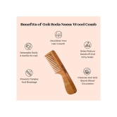 Goli Soda Neem Wood Combs Wide Tooth with Handle & Double Tooth