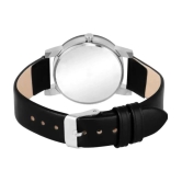 acnos Black Leather Analog Womens Watch