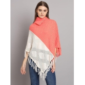 eWools.in Woollen Round Neck Women''s Ponchos & Capes - Orange ( ) - None