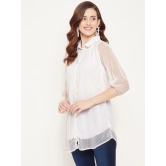 Women Rose Shirt Collar Tunic