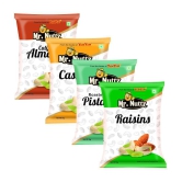 Mr.Nuttz Dry Fruits Combo 200 g (50 g Each) Almonds, Cashew Nuts, Pistachios & Raisins