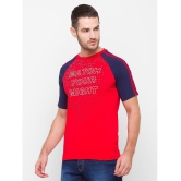 Globus - Red Cotton Blend Regular Fit Mens T-Shirt ( Pack of 1 ) - None