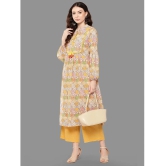 Janasya Cotton Printed A-line Womens Kurti - Multicoloured ( Pack of 1 ) - None