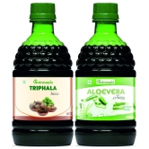 NUTROCOPIA Triphala Juice & Giloy Aloe Vera Juice To Boost Immunity Pack of 2 of 400 ML(800 ML)