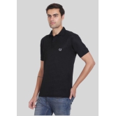 LEEBONEE - Black Cotton Blend Regular Fit Men's Polo T Shirt ( Pack of 1 ) - None