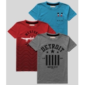 HELLCAT - Grey Cotton Blend Boy's T-Shirt ( Pack of 3 ) - None