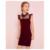 Addyvero - Maroon Cotton Blend Girls Bodycon Dress ( Pack of 1 ) - None