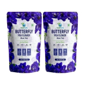 Vedapure Natural Blue Tea, Butterfly Pea Flower Iced Teas, Coolers, Cocktails Horeca- 25 g (Pack of 2)