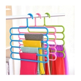 5 Layer hangers for Pants, Clothes & Wardrobe Storage Organizer Rack (Pack of 3)