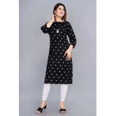 Smien - Black Rayon Womens Straight Kurti ( Pack of 1 ) - None