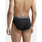 Jockey 8044 Men Super Combed Cotton Rib Solid Brief with Ultrasoft Waistband - Black - None